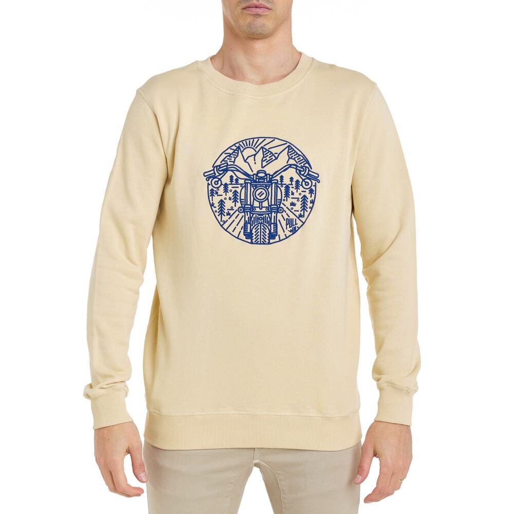 NEW XL Men Sweat Crew ROAD Motorcycle Outdoor Mtn Embroider